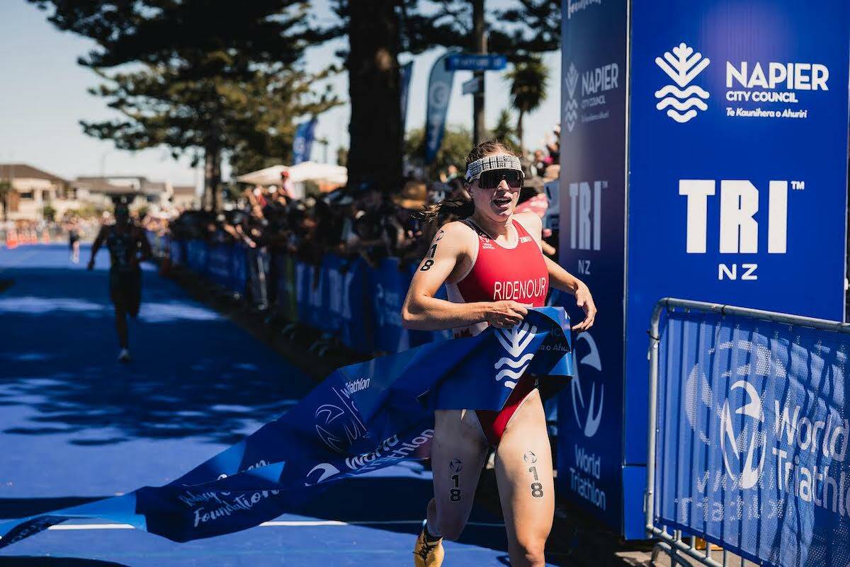 Cowichan Bay triathlete Ridenour defends Oceania Cup title